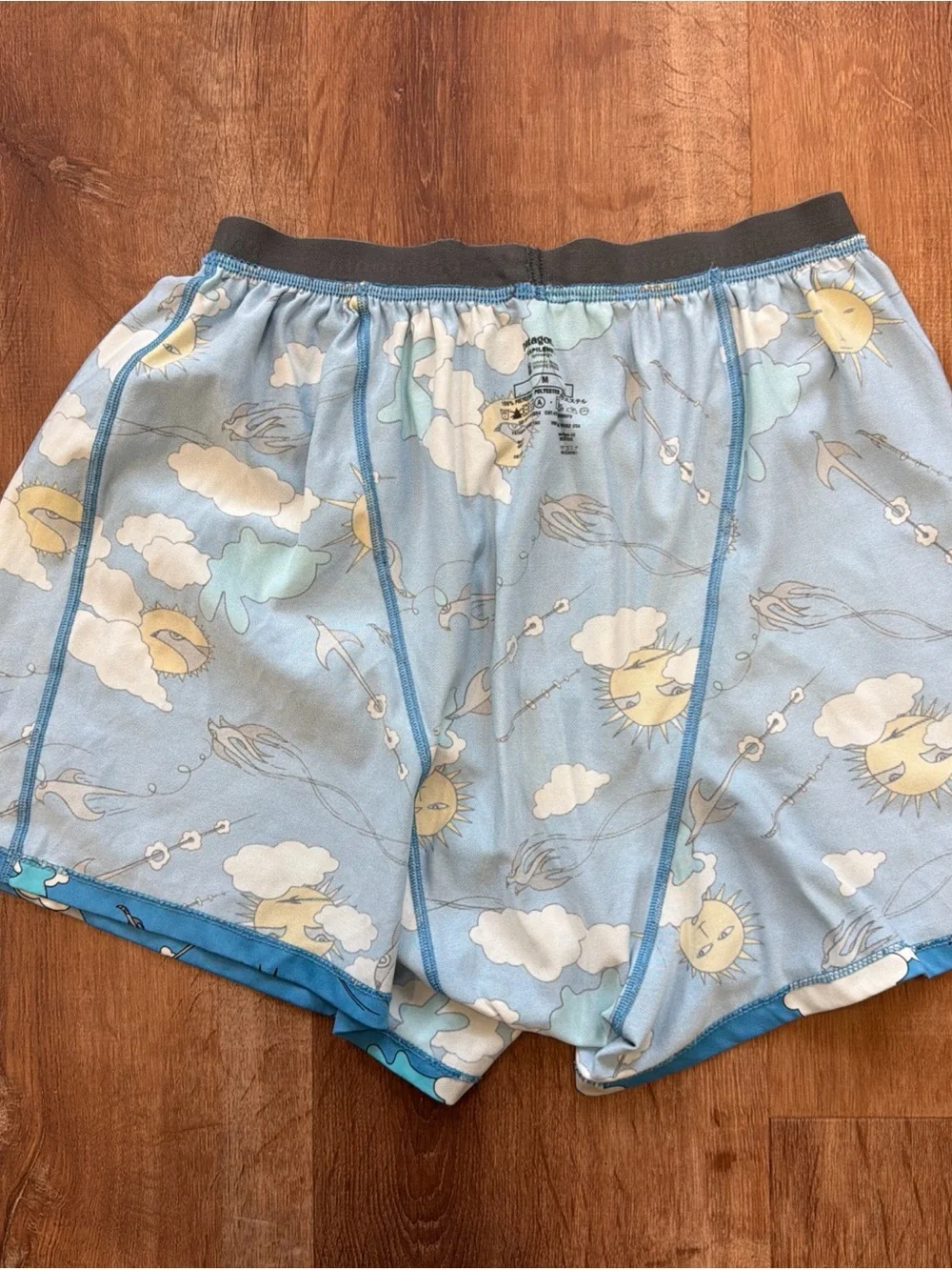 Vintage Patagonia Capilene 2 Lightweight Boxer Shorts Mens Medium Blue Sun Cloud